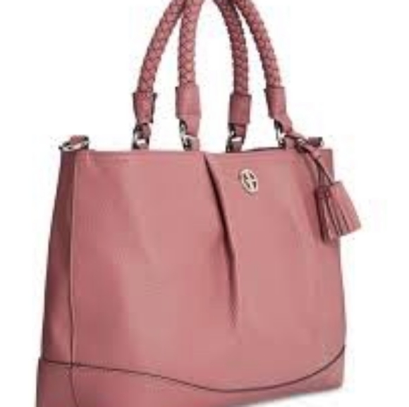 Giani Bernini Braided Handle Leather Satchel - Picture 6 of 7